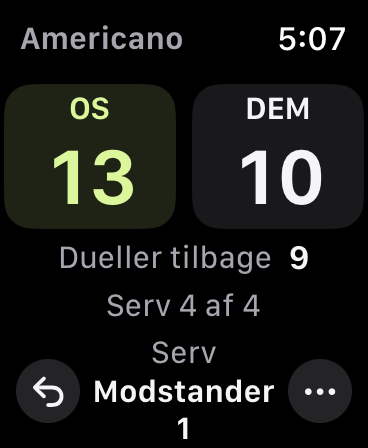 Americano: OS 13, DEM 10 og 9 dueller tilbage i en runde på 32 dueller.