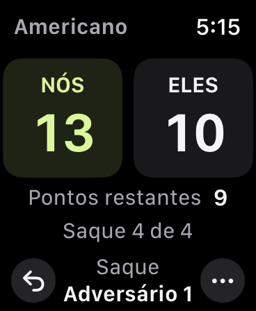 Americano com NÓS 13, ELES 10 e 9 pontos por disputar numa rodada de 32 pontos.